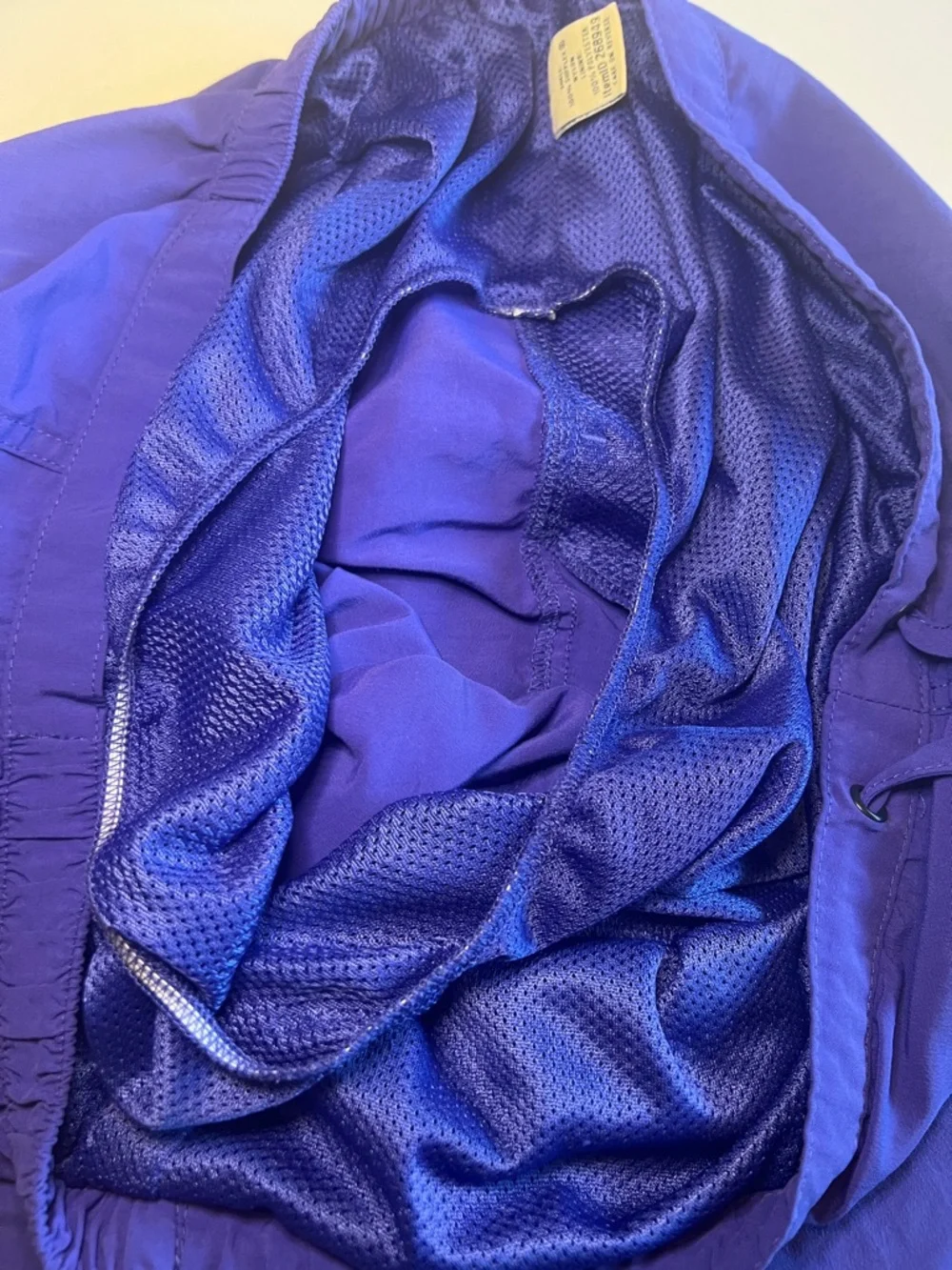 L.L. Bean BeanSport Shorts Purple 1X Mesh Lined Drawstring 268949 UPF 50 Workout